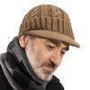 Croogo Knitted Newsboy Winter for Men and Knitted with Cold Slimming Plus Watch UV Perfect for and More Hat, Brim, Women, Wool, Thick, Warm,