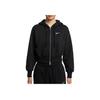 Nike Loose Short Hooded Zip Long Sleeve Jacket Women Jackets Black HJ0941-010