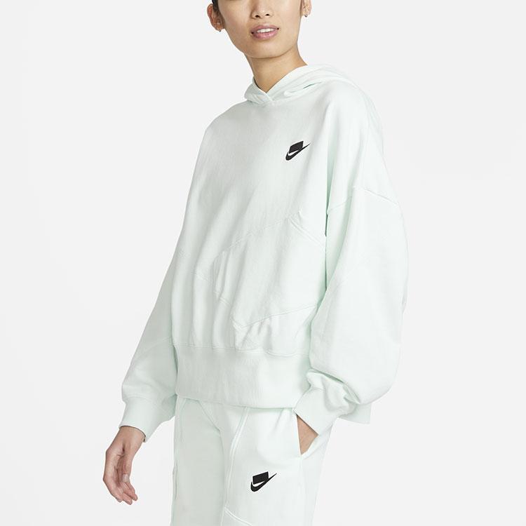 Nike Irregular Pocket Loose-Fit Sport Hoodie Women Hoodie Green DC5281-394