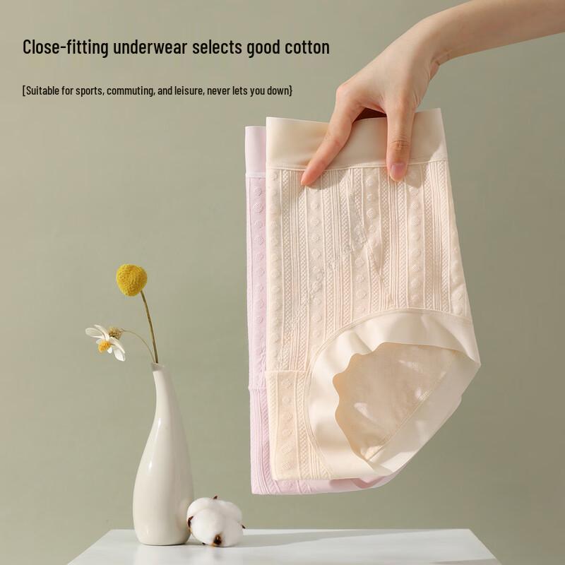 Odifen Women's High-Waist Tummy Control Antibacterial Underwear 3-Pack