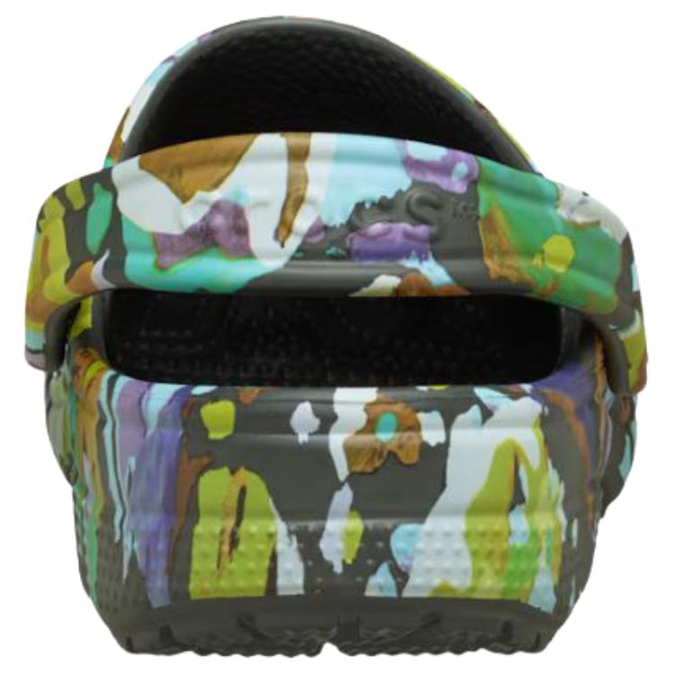 Crocs Classic Painted Floral Clog Women Clogs Black 211587-0LD