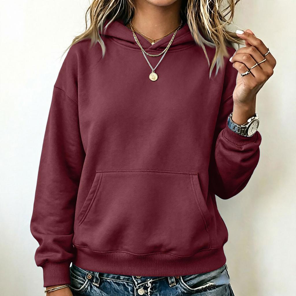 Women's Casual Hoodie with Pockets Loose Fit Pullover Top