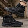 Botas Masculinas Novas Botas Plataforma Tênis Casuais Impermeáveis para Exterior Botas de Tornozelo para Homens Trabalhadores Calçados de Segurança para Caminhada Atlético Masculino