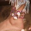 3pcs/set Bohemia Shell Conch Anklet for Women Girls Multi-layer Handmade Beaded Ankle Bracelet Summer Beach Jewelry Gift
