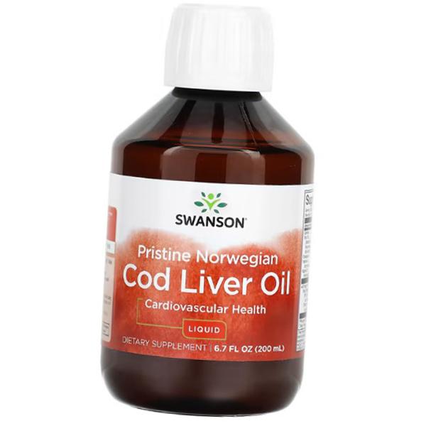 Norwegian Cod Liver Oil Liquid, Pristine Norwegian Cod Liver Oil Liquid, Swanson 200ml Lemon (67280012)