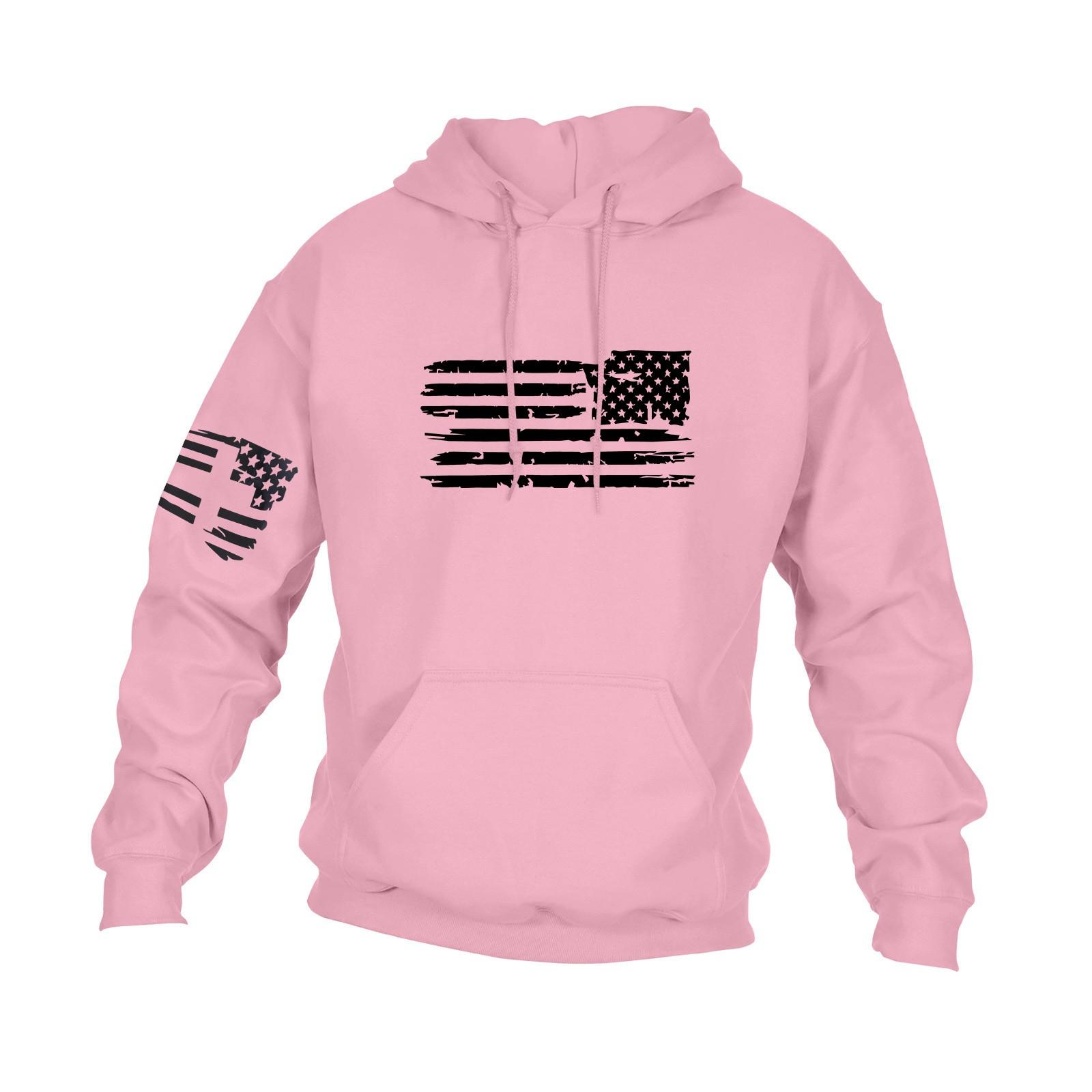 

Men s Casual Hooded Loose Long Sleeve Printed Sweatshirt With Pockets M рожевий