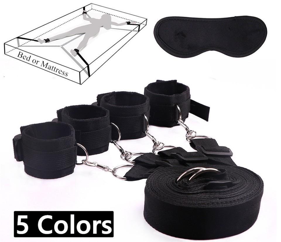 Sexspielzeug für Frauen Handschellen BDSM Bondage Kit Unterbett Erotikartikel Sexzubehör Set Fetisch Fesselgurt Produkte für Erwachsene