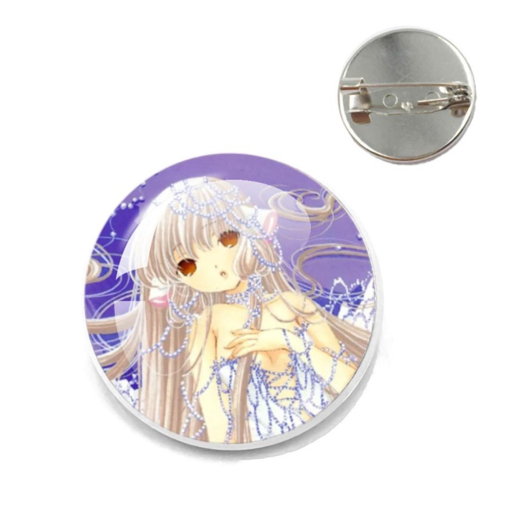 Anime Chobits Pin Metal Brooches Cute Collar Lapel Pin  Chi Cute Creative Funny Cartoon Badge Brooch Hat Lover Jewelry Gift
