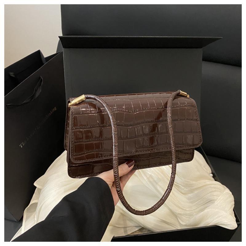 Sac bandoulière petit modèle motif crocodile mode femme texture simple tendance et polyvalent