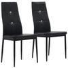 Day and Night - Day and Night Dining Chairs 2 Units Black Synthetic Leather