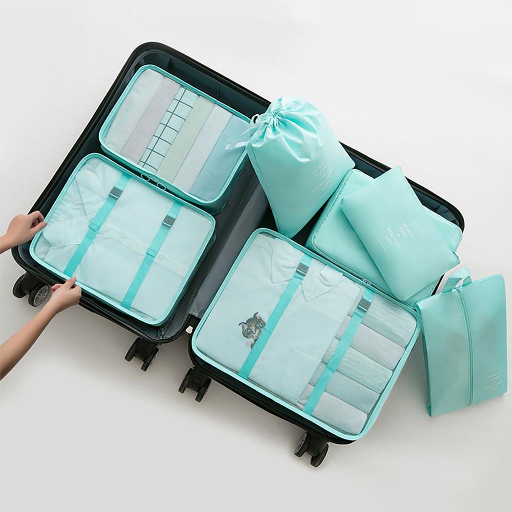 6PCS Waterproof Clothes Storage Bags Packing Travel Luggage Organizer Bag