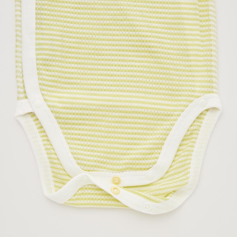 UNIQLO BN Cotton Mesh Inner Bodysuit Short Sleeve 1P Stripe