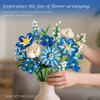 KNEW BUILT 3D Eternal Flower Bouquet Building Blocks Toy-DIY Anniversary Gift for GirlsHome DecorFestive GiftDesktop Ornament