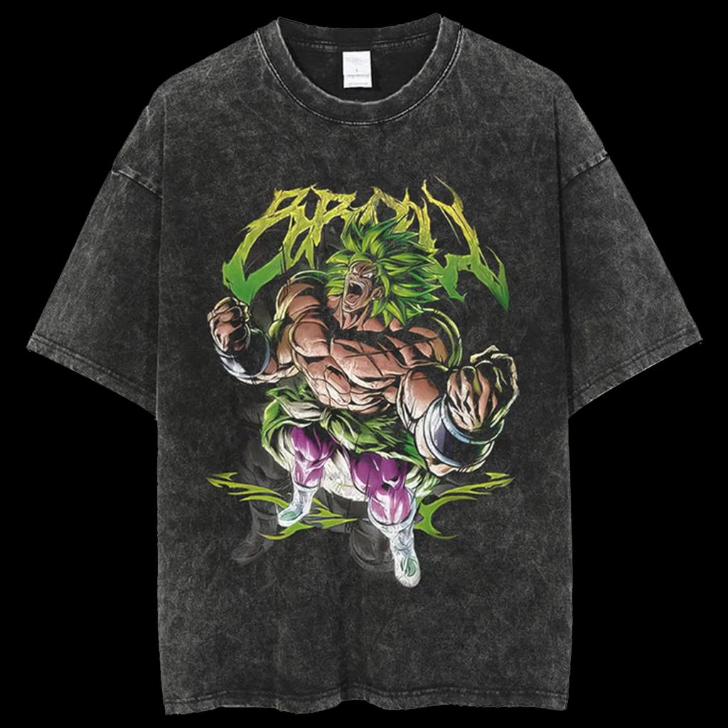 Washed Overszied Dragon Ball Graphic T-Shirt Men Women 100% Cotton Streetwear Hip Hop Casual Loose High Quality Short Sleeve Female Male Clothing