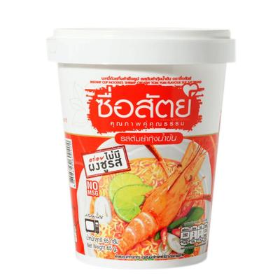 Suesat Cup Instant Noodle Tom Yum Kung Flavour, No MSG, 65 G X 6 Pcs - Thai Food