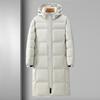 Men's and Women's Same Couple Down Jacket Fashionable and Casual Long Knee-length Hooded Thickened Korean Version Down Jacket
