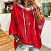 Women's Vintage Floral Print Drawstring Hoodie - Casual Loose Fit Sweatshirt Top