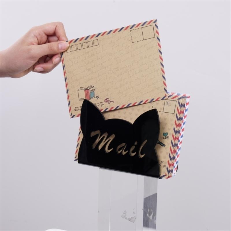 Transparent Acrylic Desktop Letter Organizer For Office Home Clear Paperworks Storage Rack for Folders Books Bill