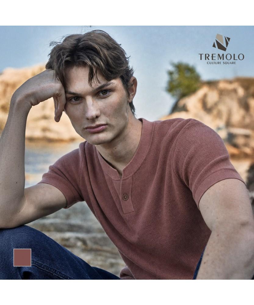 Tremollo Henley Neck Solid Knit_Trnbs4M2461