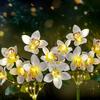 Flower Solar Lights Outdoor Garden, LED Solar Flower Lights with 7 Orchid Flower Solar Stake Lights for Courtyard Pathway Lights