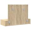 Makeup Table with Storage Brown 100 x 40 x 70 cm Engineered Wood