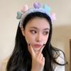 Headband Love Wash Face Hair Band Cartoon Plush Headband Elastic Hair Turban Women Hair Accessories