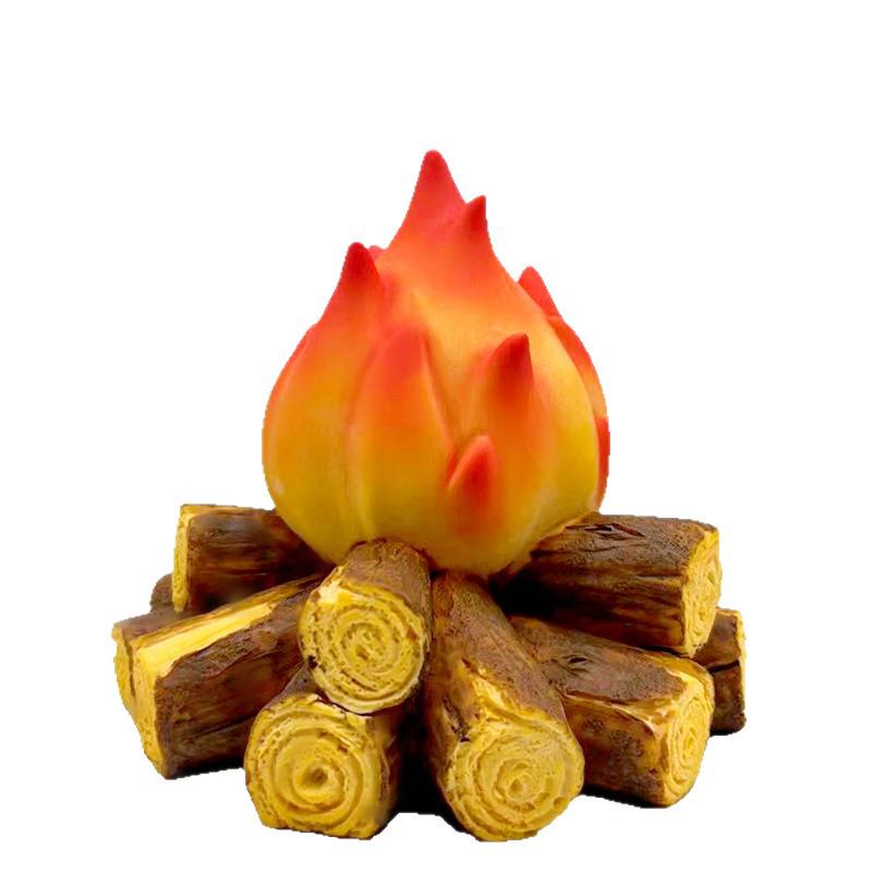 Battery-Powered Resin LED Night Light: Simulated Charcoal Flame Atmosphere Lamp - Ideal for Christmas Gifts & Scene Props