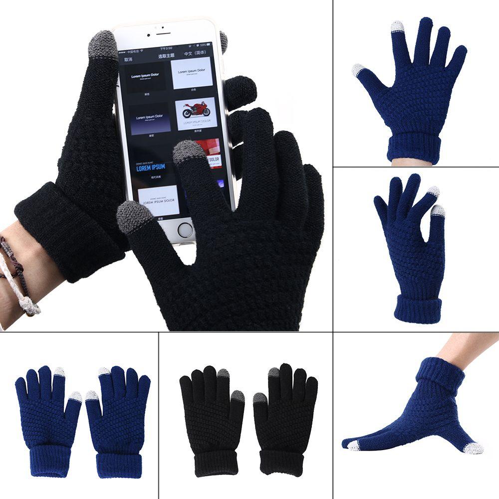 Gifts Women Hand Wrist Touch Screen Knitted Wool Gloves Fingerless Mittens