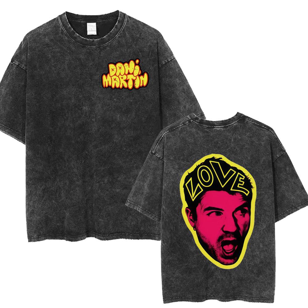 Dani Martin Ya Nada Volvera A Ser Como Antes Vintage Washed YK T Shirts Mens Women Hip Hop Pop Casual Oversized T Shirt Unisex