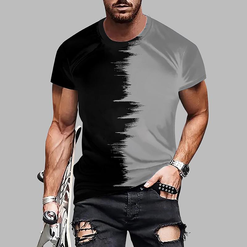 

Новая летняя мужская модная футболка, индивидуальная универсальная принтованная мужская футболка, топ XL серый