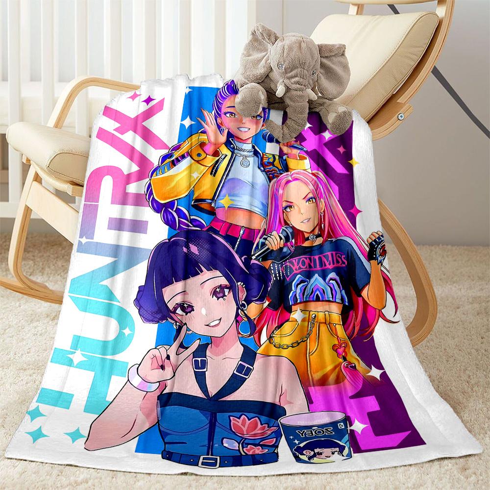 K-Pop Demon Hunters Blanket CozyBlanketSoft Warm Cozy Throw For Sofa Couch Office Bed Picnics Ideal for All Seasons Cozy Home Lovers Best Y26
