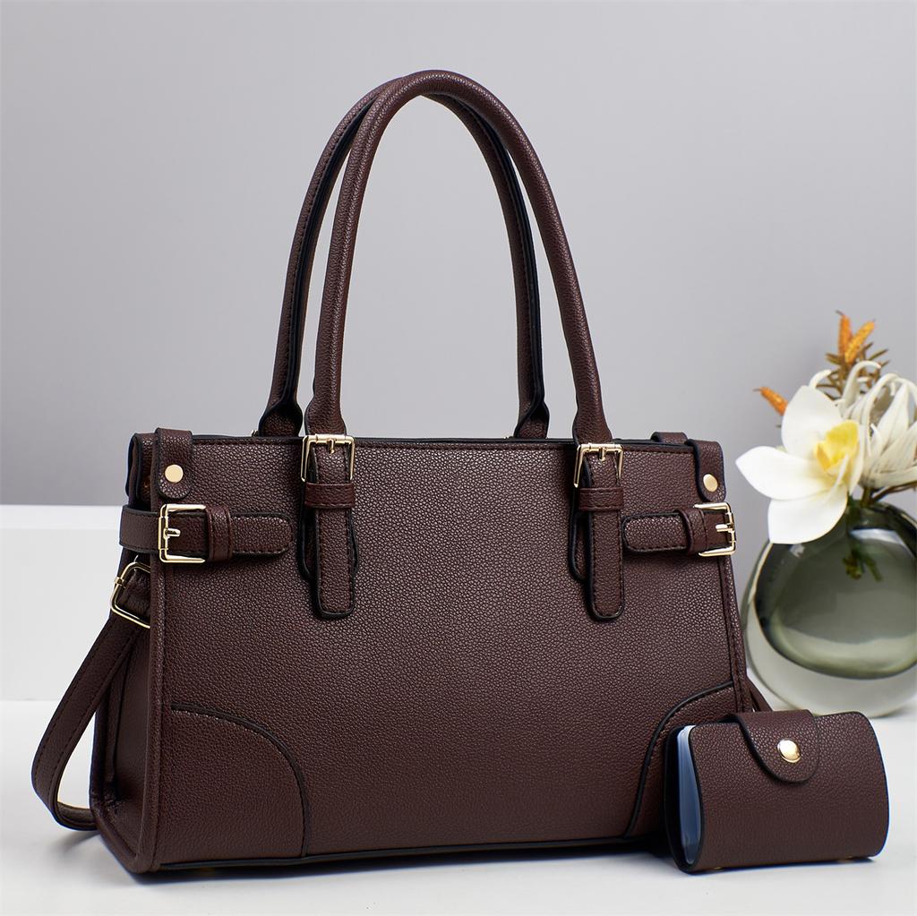 Crossbody Purses and Handbags For Women PU Leather Satchel Tote Lady Top Handle Shoulder Bags with Matching Clutch Wallet