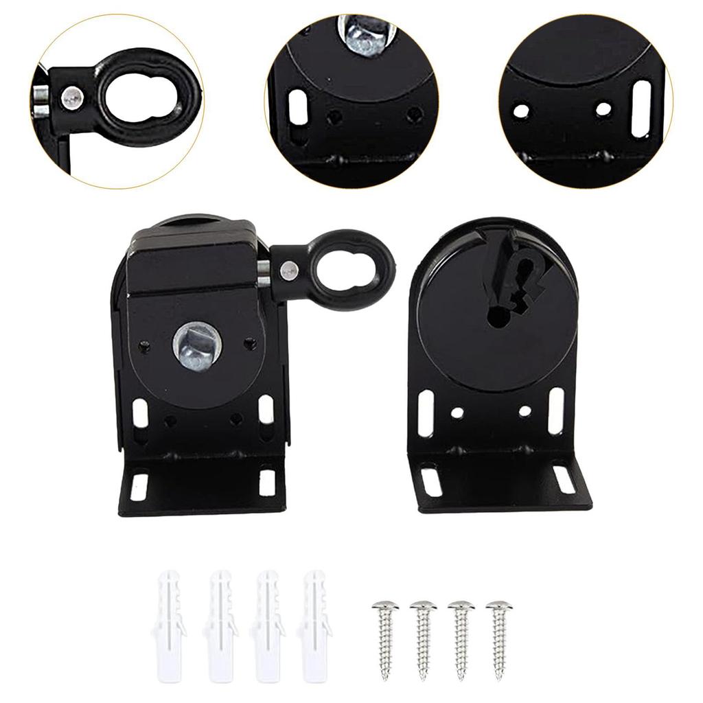 Exterior Sun Shades Replacement Mounting Brackets Curtain Accessories Cordless Crank Kit for Yard Backyard Balcony Garden Porch