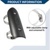 Muffler Heat Guard with Clamp/Exhaust Pipe Head Shield Cover for Motorcycle/Heat Insulation Carbon Fiber 145x62mm / 1 Set Black