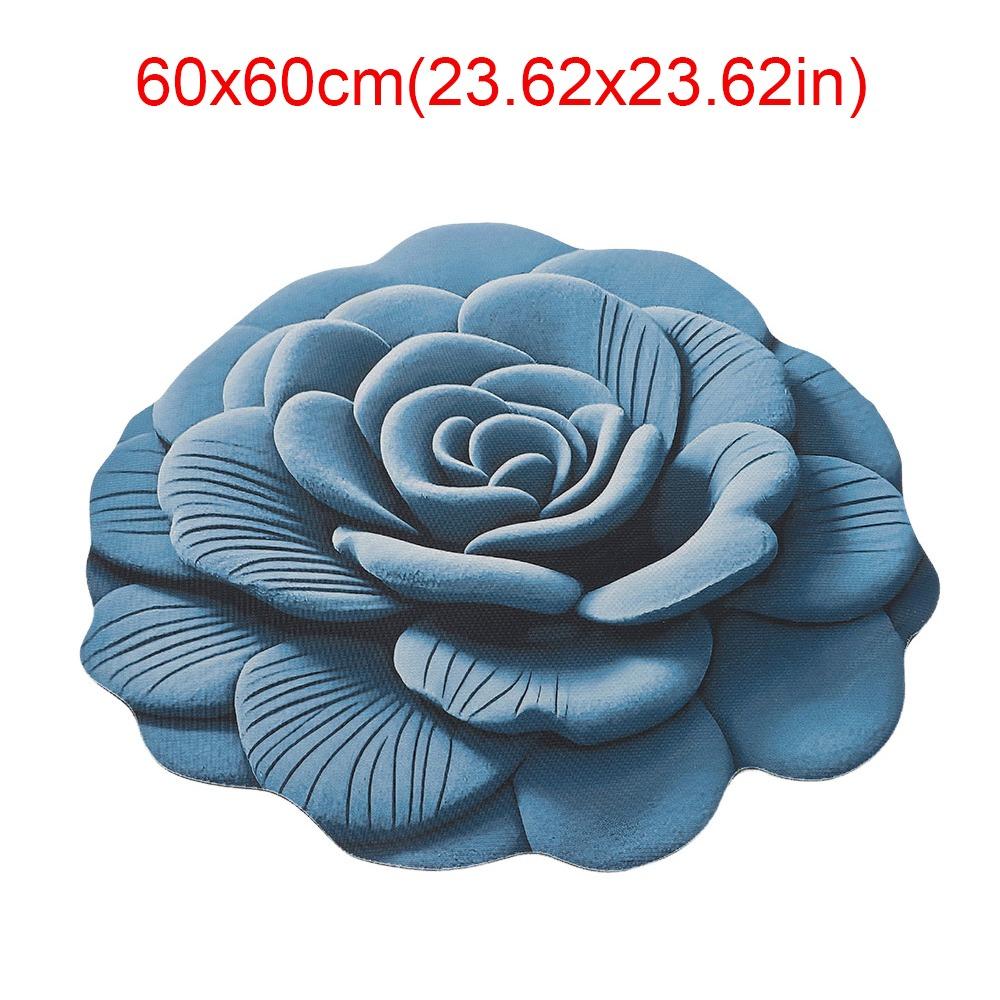 Soft Flower Carpet Non-slip Bathroom Floor Mat Peony Floor Mat  for Living Room Tea Table Bedside