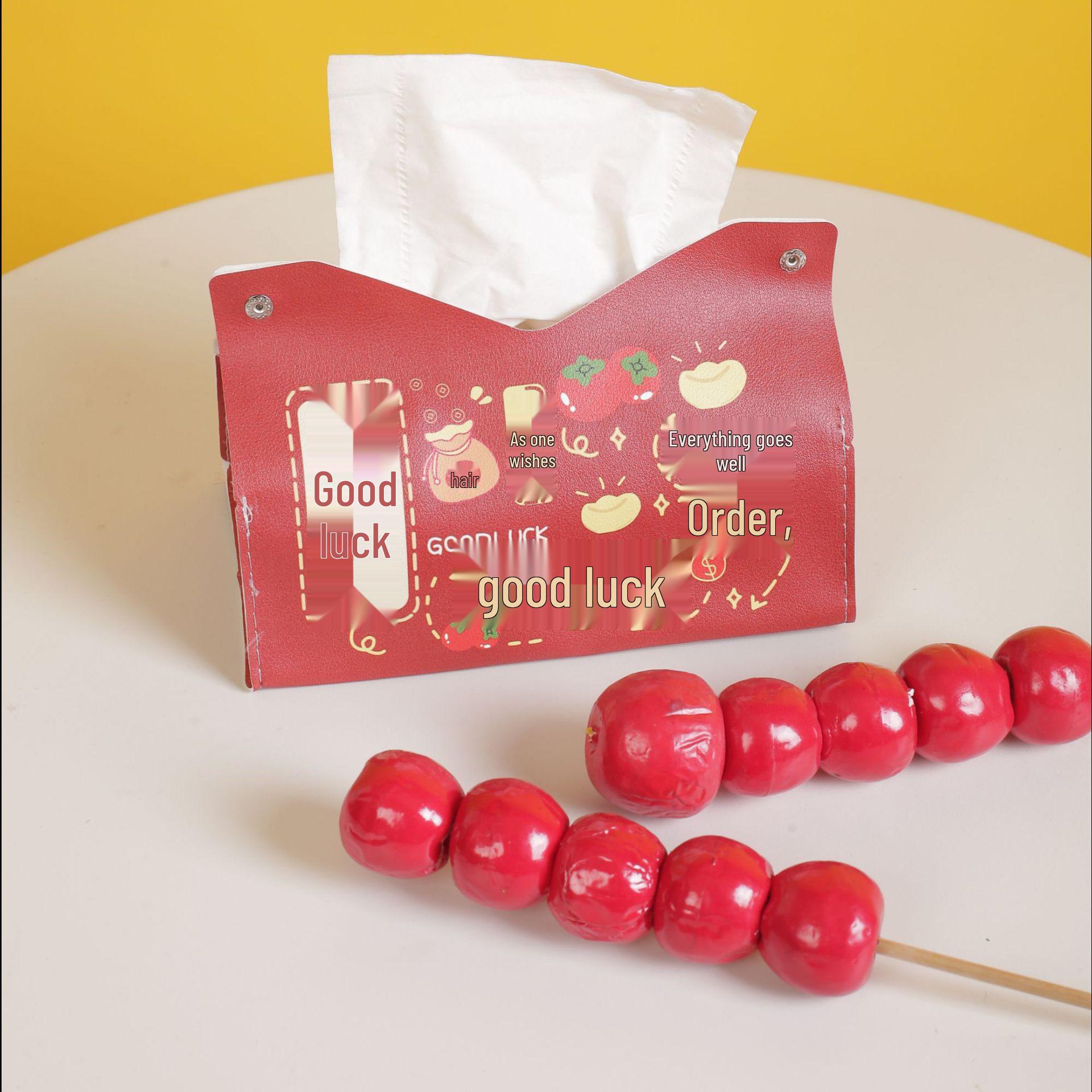 

Wish Fulfilled Festive Red Wedding & New Year Tissue Box Ornament 19x12x12.5 cm