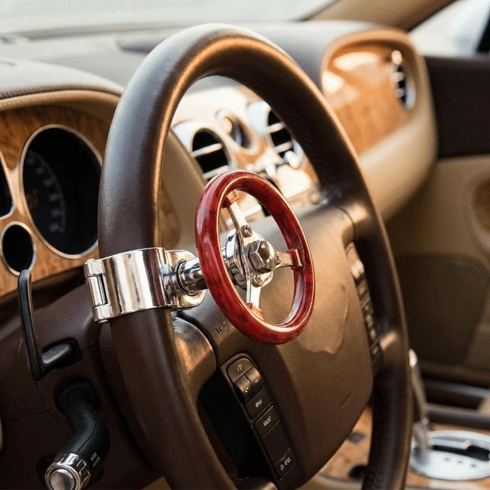 Stainless Steel Steering Wheel Grip Knob Wear Resistant Solid Material One Hand Driving Knob Compact Design Universal Size