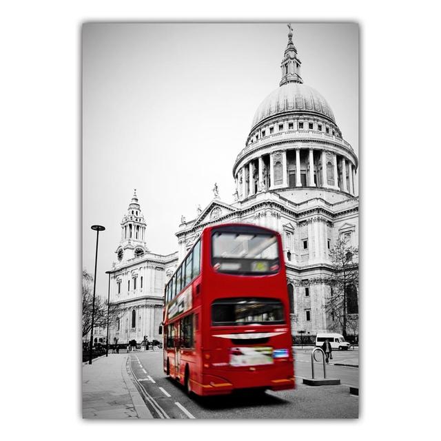 Nordic City Sign Building Landscape Canvas Painting Train Poster In Snow Office Living Room Bedroom Home Decoration Mural No Frame