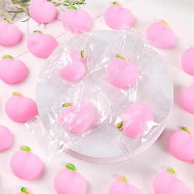 10/30/50Pcs Stereo Relieve Stress Peach Bum Ornament Mobile Phone Decoration Accessories Toy Fun Butt Mochi Squeeze Toys