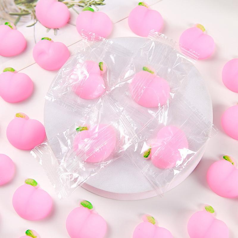 10/30/50Pcs 3.5Cm Stereo Peach Bum Ornament Mobile Phone Decoration Accessories Toy Fun Butt Mochi Squeeze Toys