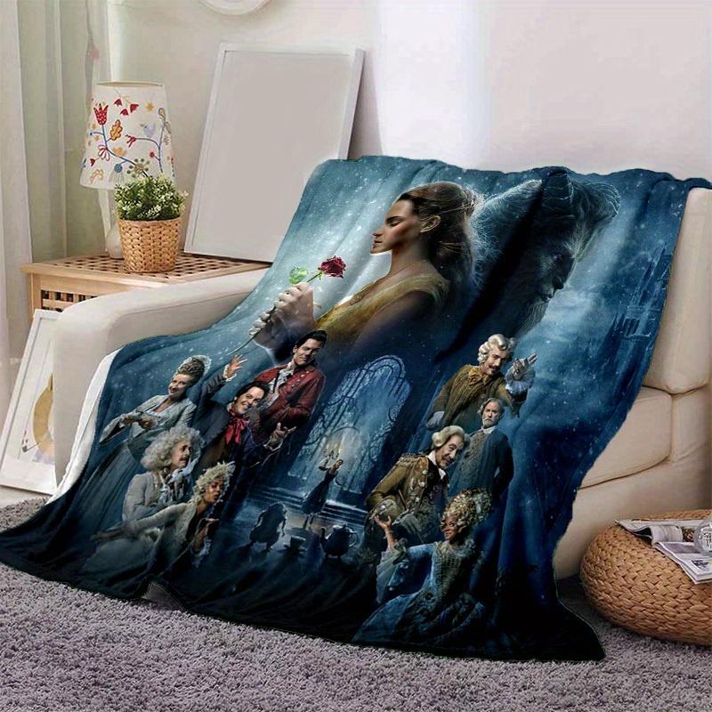 

1pc. Beauty and the Beast Inspired Blanket, Perfect for Home, Office, or Outdoor Use, Ideal Gift for Fans of the Classic Story 130x150cm