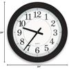 Analog Clock, 24 In, Black