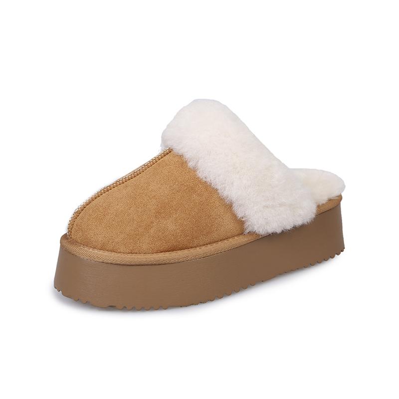

Fashion Women s Fashionable and popular high-quality Thick Bottom Anti-Slip Fleece-Lined Heightening Slippers Cotton Slippers for Women 42 малиновый