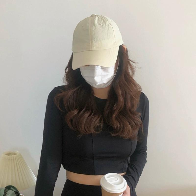 And Women Solid Color Half Open Top Fast Drying Baseball Caps Air Permeable Outdoor Use Sun Protection Sports Snapback Hats All-Match Minimalist