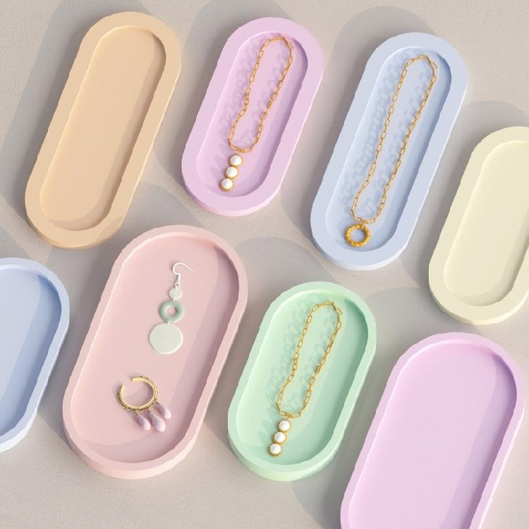 Jewelry Holder Organizers Making Silicone Mold Oval Tray Coaster Dish Plate Molds
