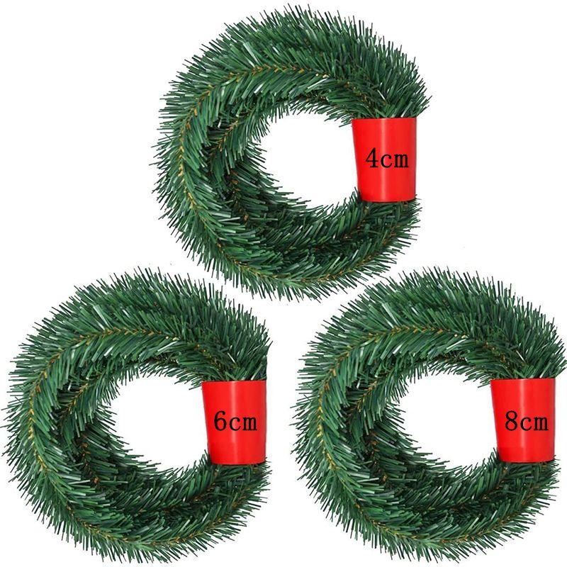 

4/6/8см 1шт Рождественский венок украшение зеленый искусственный сосновый венок для дома свадебная вечеринка украшение DIY имитация растений 4CM