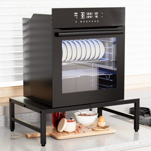 Dishwasher Rack, Dishwasher Stand, Dishwasher Stand, W38-60 X D36 X H17cm, Extendable Storage Shelf, Over-Sink, 80kg Load Capacity, Narrow Space Stora