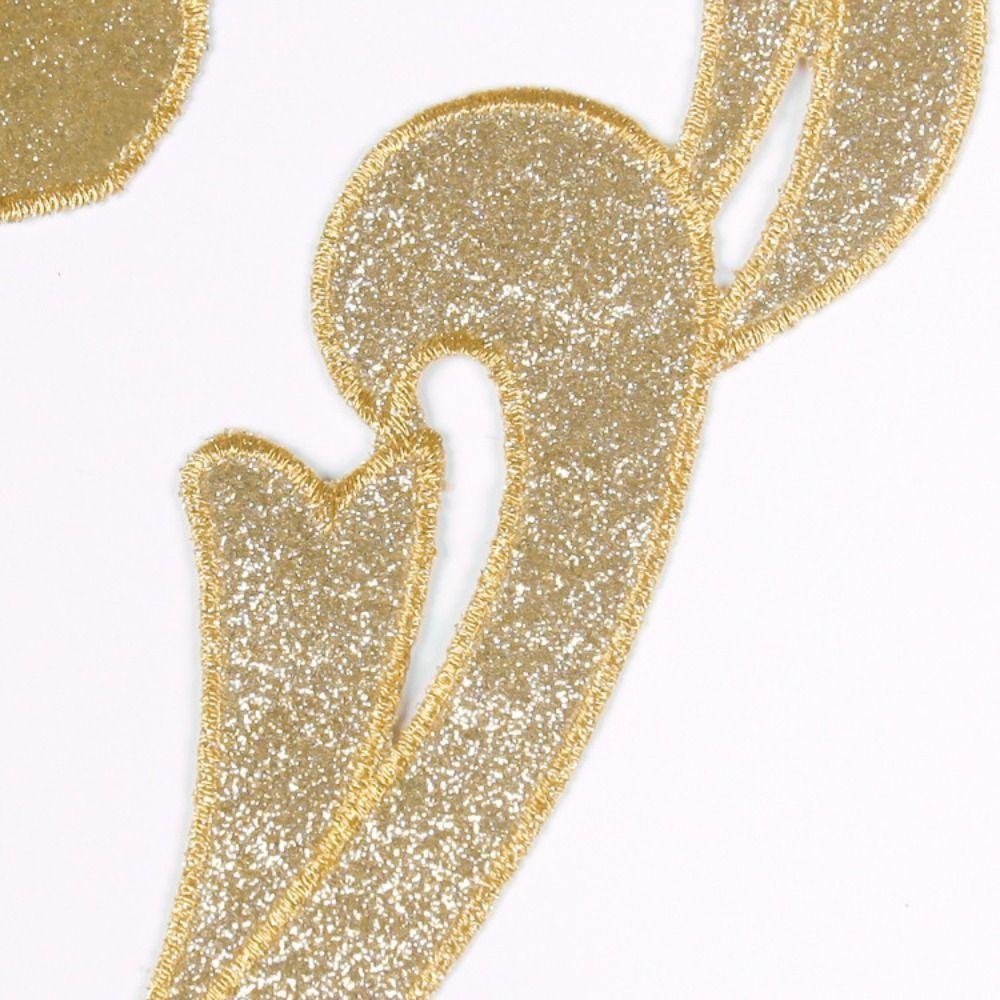 2 Pieces Gold Silver Embroidery Applique Patch Sequin Collar Decoration Sequin Flower Patch Handmade Accessories