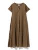 Beams Heart Skipper Neck One Size Women's 2-Way Dress, Brown,