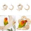 Hanging Swing for Parakeets, Moon Shape Perch Bird Climbing and Play
